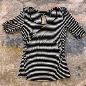 i am selling a black and white striped tee-shirt!